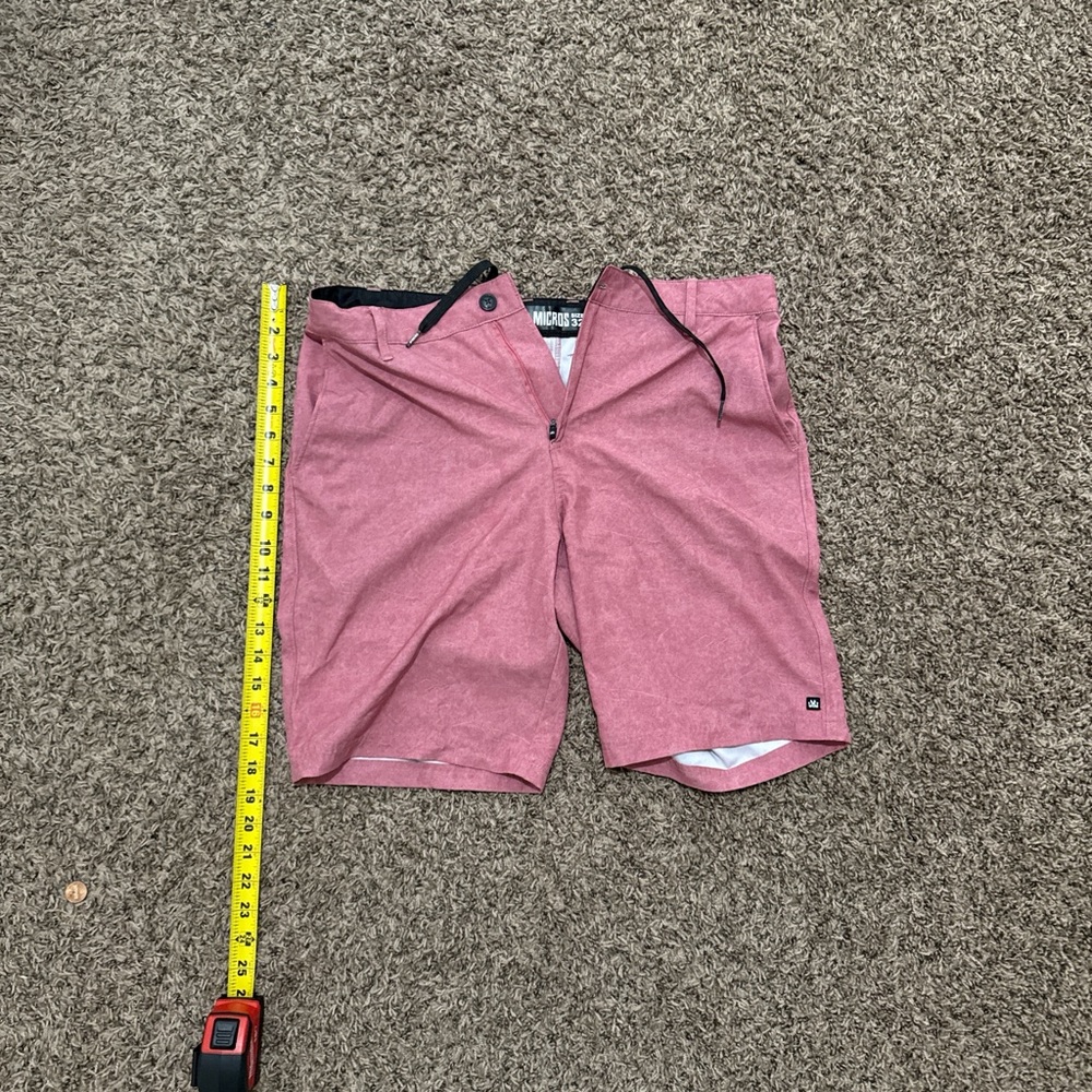 Micros Pink Hybrid Shorts Smooth Cotton-Blend